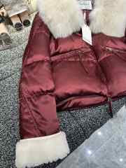 Uubags | MaxMara Down Jackets Fur Collar In Red - 3