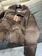 Uubags | Miu Miu Down Jackets Fur Collar In Brown - 3