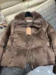 Uubags | Miu Miu Down Jackets Fur Collar In Brown - 5