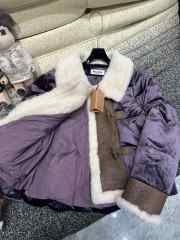 Uubags | Miu Miu Fur Integrated Down Cotton Jacket In Purple - 5