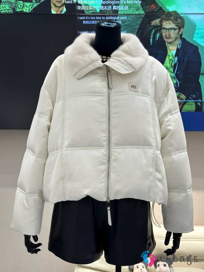 Uubags | Miu Miu Down Jackets Fur Collar In White - 1