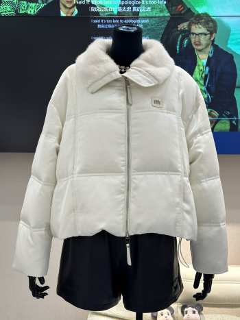 Uubags | Miu Miu Down Jackets Fur Collar In White