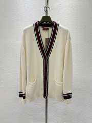 Uubags | Gucci white wool knit cardigan with intarsia  - 1