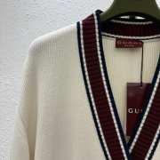 Uubags | Gucci white wool knit cardigan with intarsia  - 6