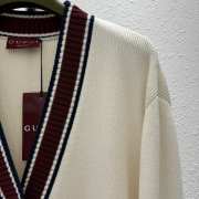 Uubags | Gucci white wool knit cardigan with intarsia  - 5