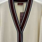 Uubags | Gucci white wool knit cardigan with intarsia  - 2