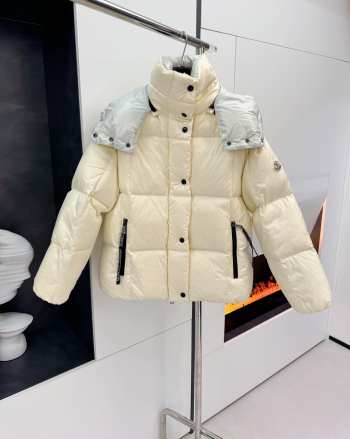 Uubags | Moncler Parana Hooded Short Down Jacket In Beige