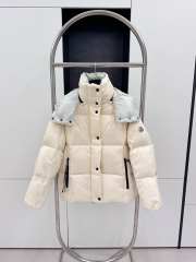 Uubags | Moncler Parana Hooded Short Down Jacket In Beige - 3