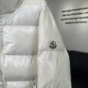 Uubags | Moncler Hooded Short Down Jacket Glossy Leather In White - 6