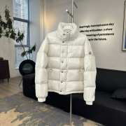 Uubags | Moncler Hooded Short Down Jacket Glossy Leather In White - 4