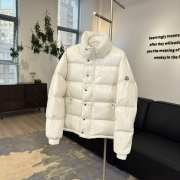 Uubags | Moncler Hooded Short Down Jacket Glossy Leather In White - 3