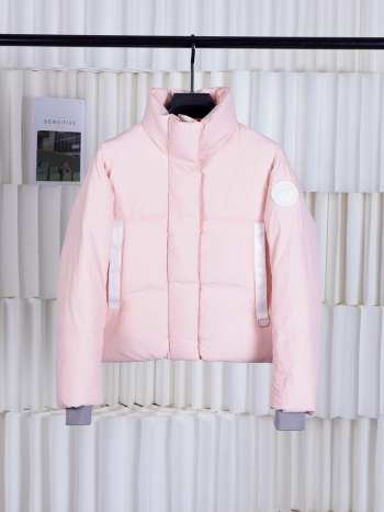 Uubags | Canada Goose Junction Cropped Puffer Light Pink Label