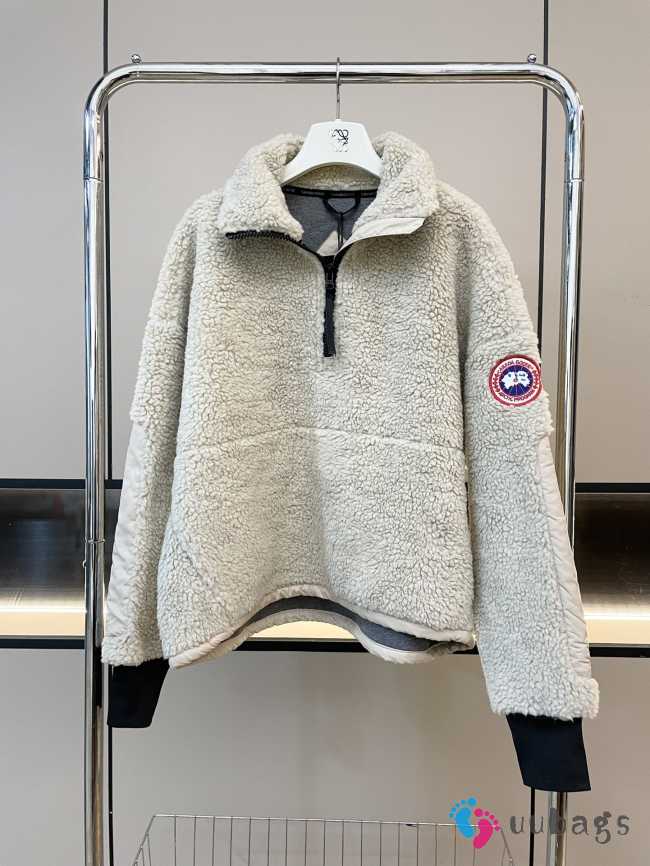 Uubags | Canada Goose Beige Half-Zip Sweatshirt - 1