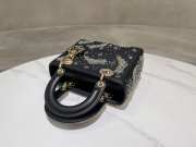 Uubags | Lady D-Joy Bag Black Lambskin with Shooting Star 20x16.5x8cm - 6