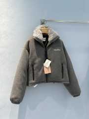 Uubags | Miu Miu Fleece Down Jacket In Grey - 6