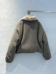 Uubags | Miu Miu Fleece Down Jacket In Grey - 5