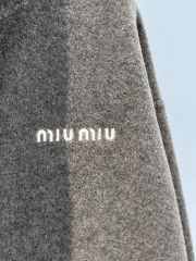 Uubags | Miu Miu Gray Fleece Jacket In Gray - 3