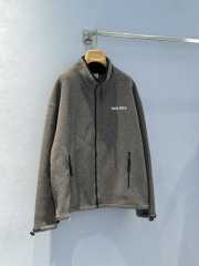 Uubags | Miu Miu Gray Fleece Jacket In Gray - 6