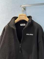 Uubags | Miu Miu Gray Fleece Sweater In Gray - 4