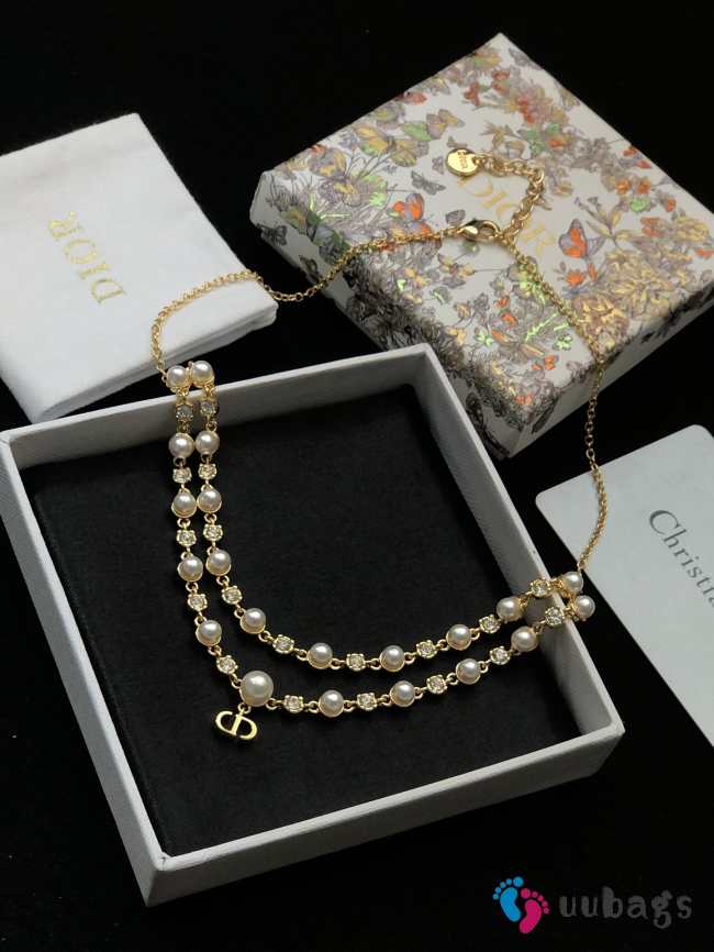 Uubags | Dior pearl gold necklace - 1