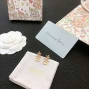 Uubags | Dior Petit CD Earrings Gold-Finish Metal with White Resin Pearl - 4