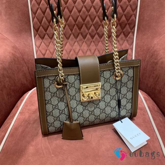 Uubags | Gucci Padlock small shoulder bag 498156 brown 26x18x10cm - 1