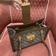 Uubags | Gucci Padlock small shoulder bag 498156 brown 26x18x10cm - 4