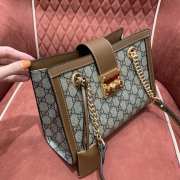 Uubags | Gucci Padlock small shoulder bag 498156 brown 26x18x10cm - 5