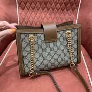 Uubags | Gucci Padlock small shoulder bag 498156 brown 26x18x10cm - 6