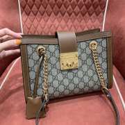 Uubags | Gucci Padlock small shoulder bag 498156 brown 26x18x10cm - 2