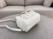 Uubags | Medium Dior Caro Backpack Latte Macrocannage Lambskin 23x26.7x12.5cm - 6