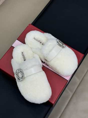 Uubags | Roger Vivier Fur Slippers In White