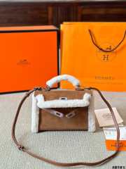 Uubags | Hermes Kelly Mini Teddy Bag 19x12x6cm - 6