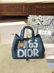 Uubags | Dior Toujours Bag Blue And Black Miss Dior Graffiti Printed Water-Repellent Fabric - 1