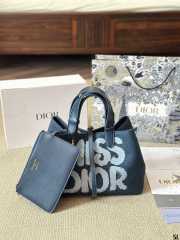 Uubags | Dior Toujours Bag Blue And Black Miss Dior Graffiti Printed Water-Repellent Fabric - 5