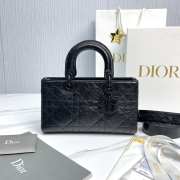 Uubags | Dior Small Lady D-Sire My ABCDior Bag Black Macrocannage Crinkled Calfskin 26x15x8cm - 2