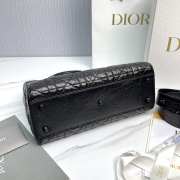 Uubags | Dior Medium Lady D-Sire My ABCDior Bag Black Macrocannage Crinkled Calfskin 30x20x13cm - 4