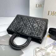 Uubags | Dior Medium Lady D-Sire My ABCDior Bag Black Macrocannage Crinkled Calfskin 30x20x13cm - 2