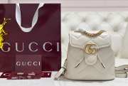 Uubags | Gucci GG Marmont mini backpack white matelassé chevron leather 20x19x11cm - 1