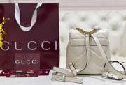 Uubags | Gucci GG Marmont mini backpack white matelassé chevron leather 20x19x11cm - 2