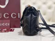 Uubags | Gucci GG Marmont mini backpack black matlassé chevron leather 20x19x11cm - 4