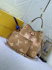 Uubags | Louis Vuitton M45808 NeoNoe MM Bucket Bag In Arizona/Beige 26x26x17.5cm - 5