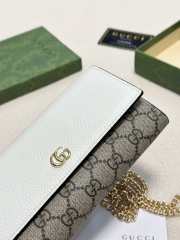 Uubags | Gucci Marmont bi-color continental wallet white and ebony GG Supreme canvas 19x10.5x3.5cm - 2