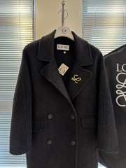 Uubags | Loewe Double-breasted coat in black cashmere  - 4