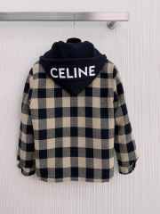 Uubags | Celine hooded overshirt in check wool  - 4