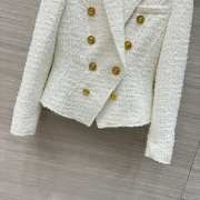 Uubags | Balmain Jolie Madame Tweed Jacket In White - 3