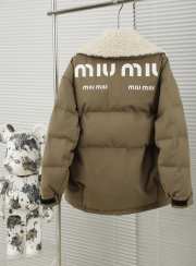 Uubags | Miu Miu down jacket in brown/beige - 2