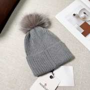 Uubags | Moncler wool pom pom beanie in grey - 2