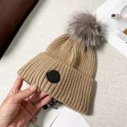 Uubags | Moncler wool pom pom beanie in beige - 2