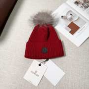 Uubags | Moncler wool pom pom beanie in red - 6